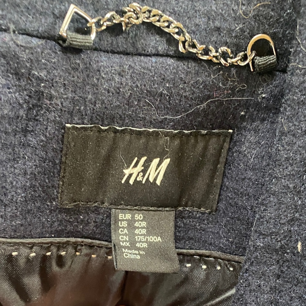 H&M Black Toggle Trench Coat - Picture 2 of 4